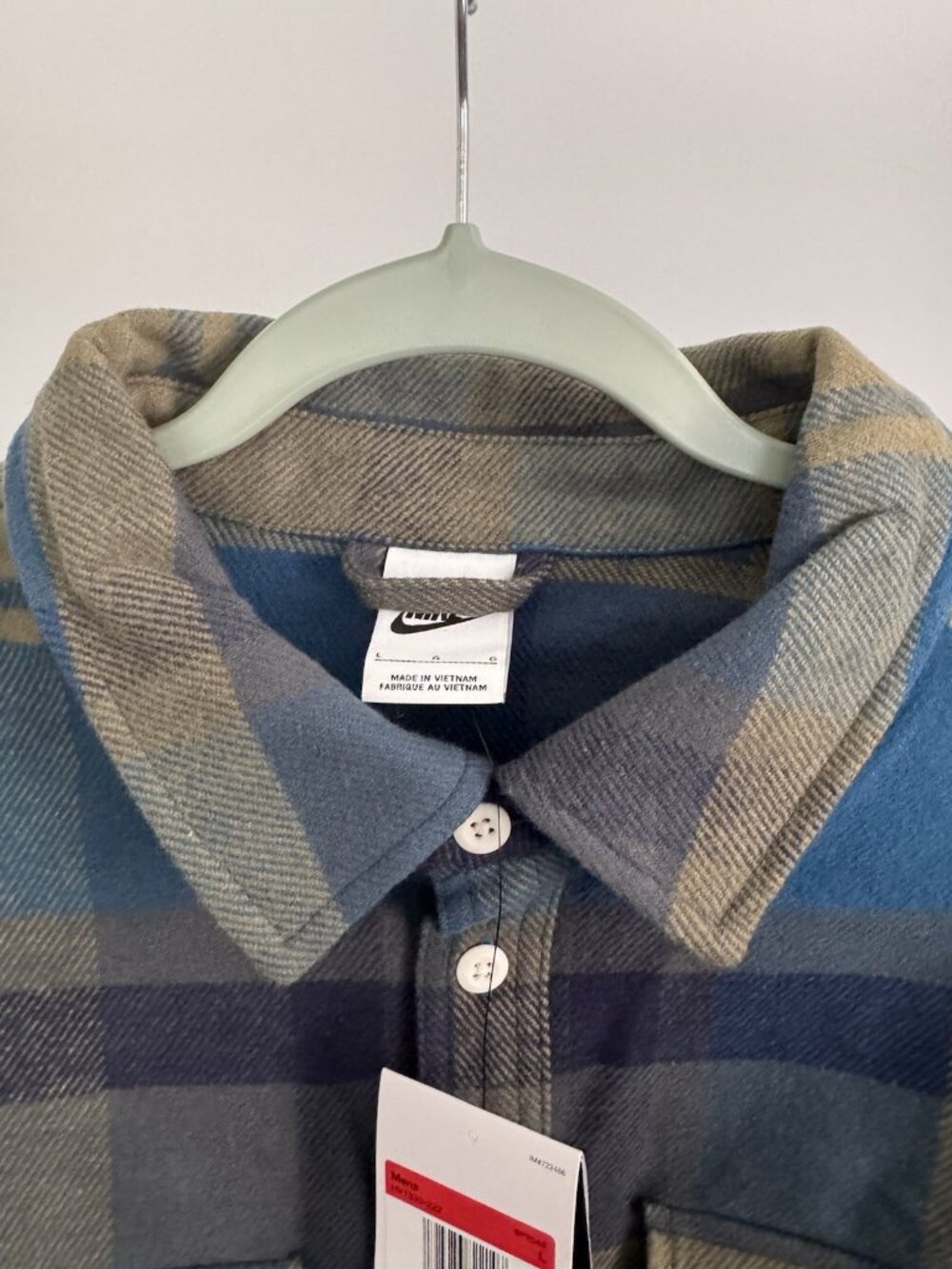 Nike SB Plaid Flannel Shirt Jacket Men's Large Blue NWT HV1330-222 - Picture 5 of 8